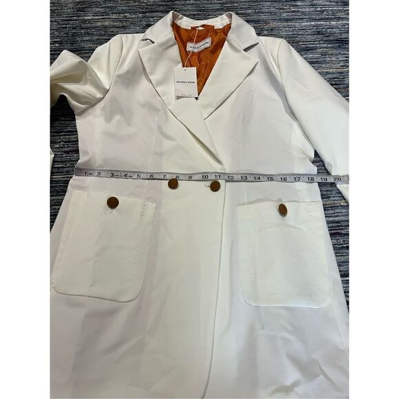 Michele Negri NWT double breasted blazer jacket suede buttons euro size 48 US L - Picture 8 of 14